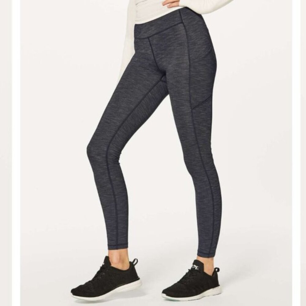 Lululemon Speed Up Tight Full-On Luxtreme Brushed 28" Heathered Black Size 4